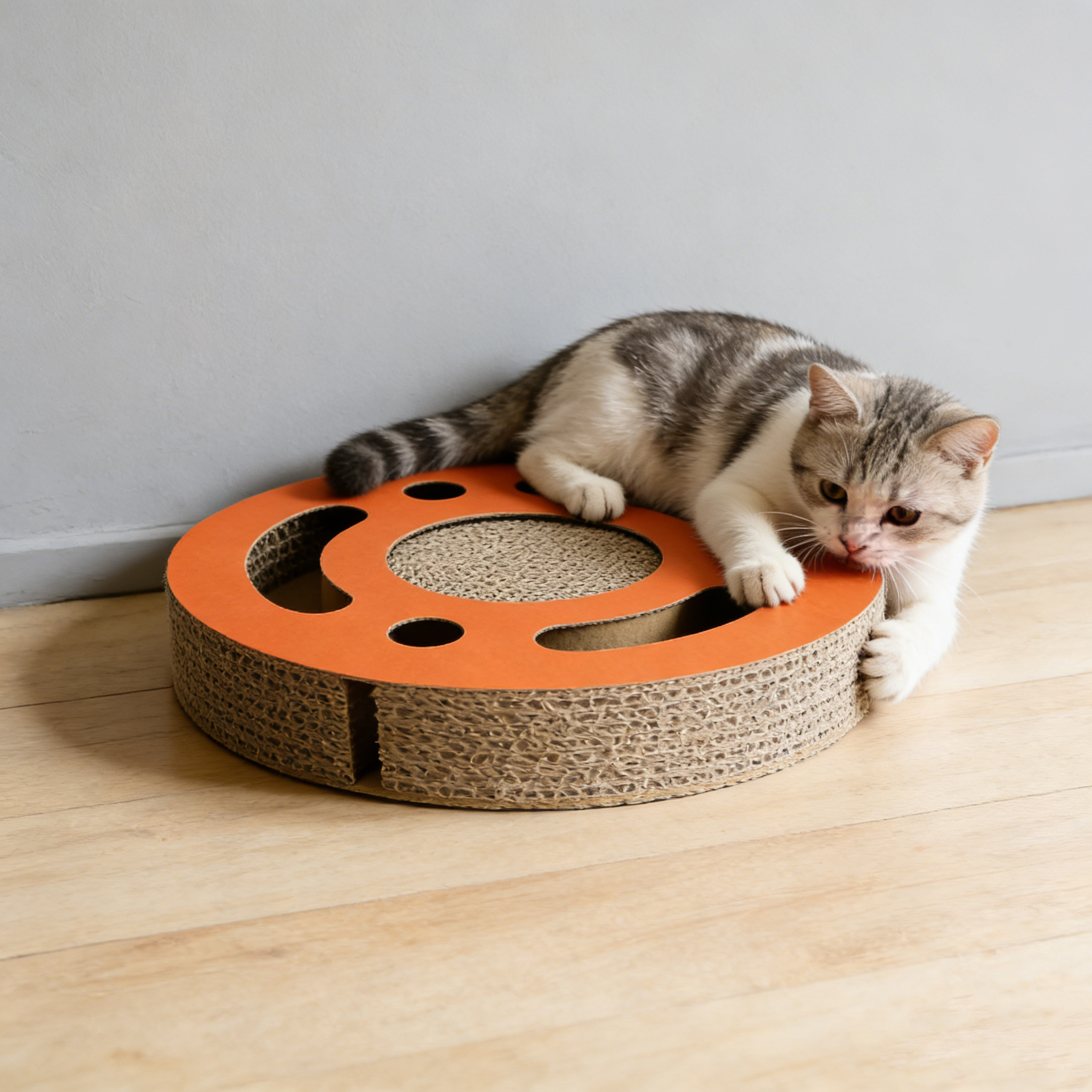 Best-Selling Cat Toy: Orange Ring Openwork Cat Scratcher WT-0009