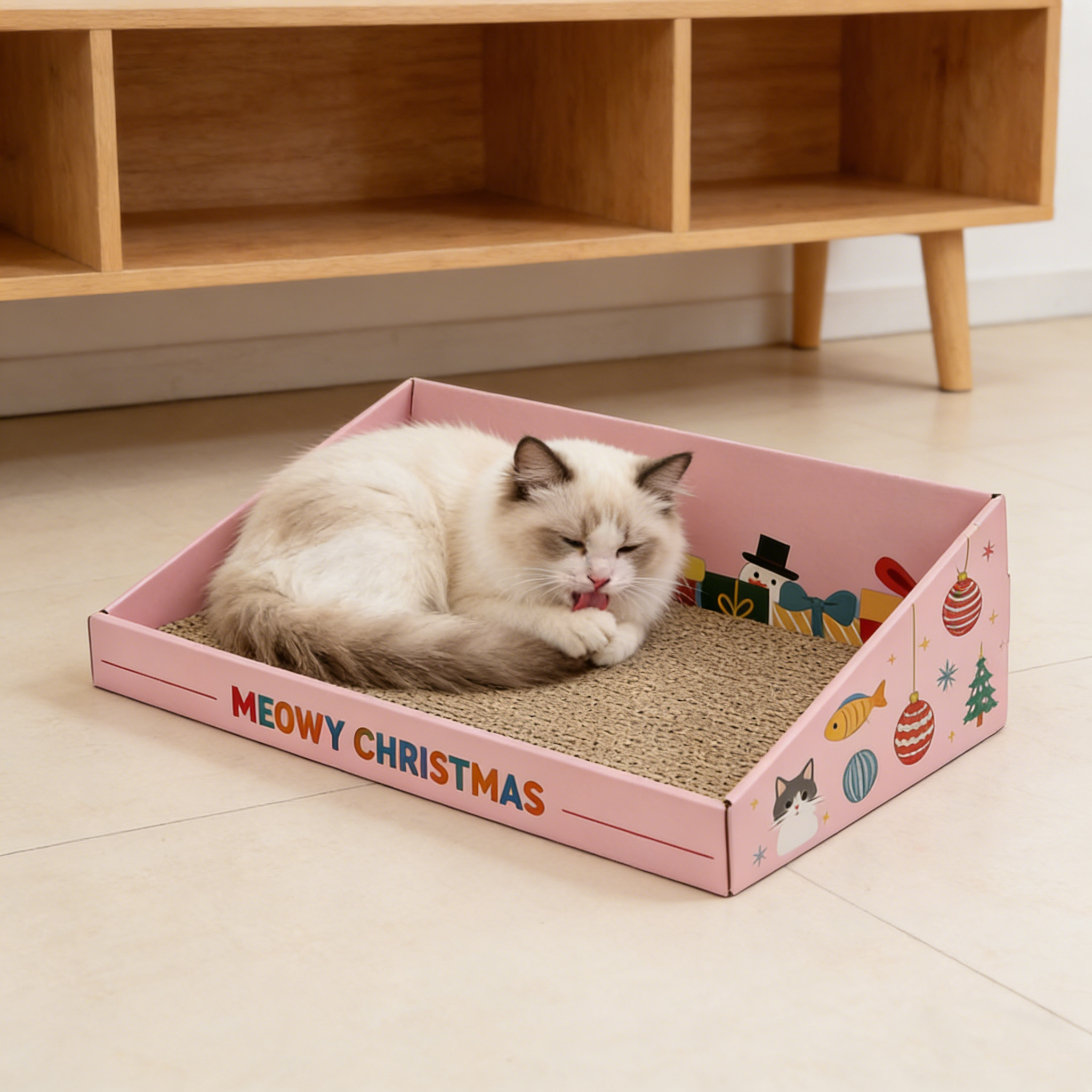Hot Sale Custom Pink Christmas Cat Litter SP-0007