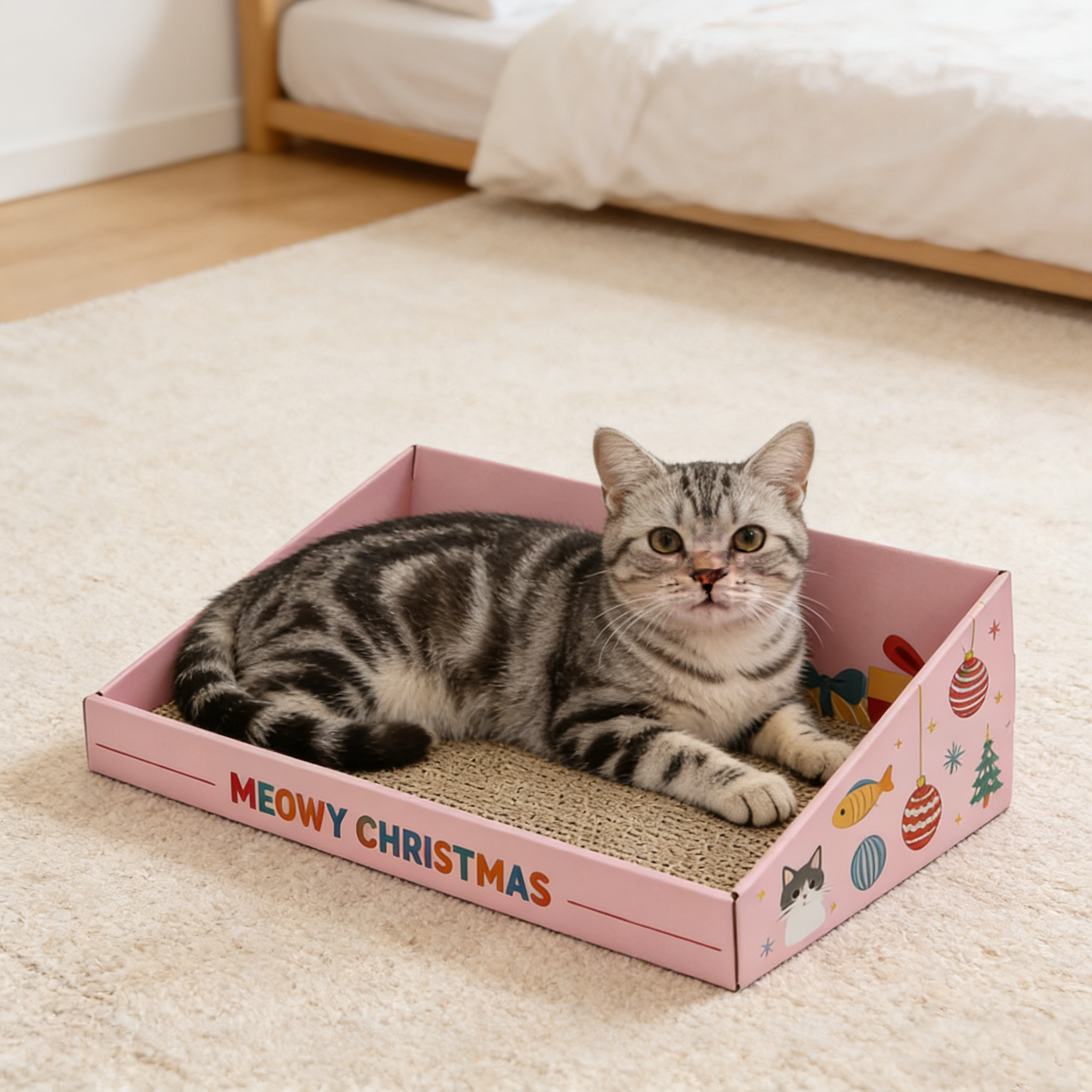 Hot Sale Custom Pink Christmas Cat Litter SP-0007