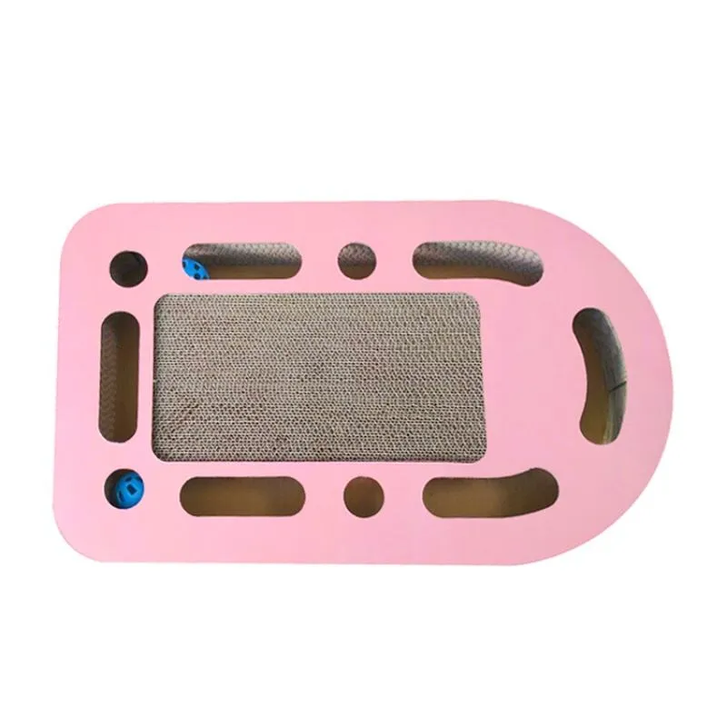 Wholesale custom turntable funny cat track ball cat scratch plate WJ-0018
