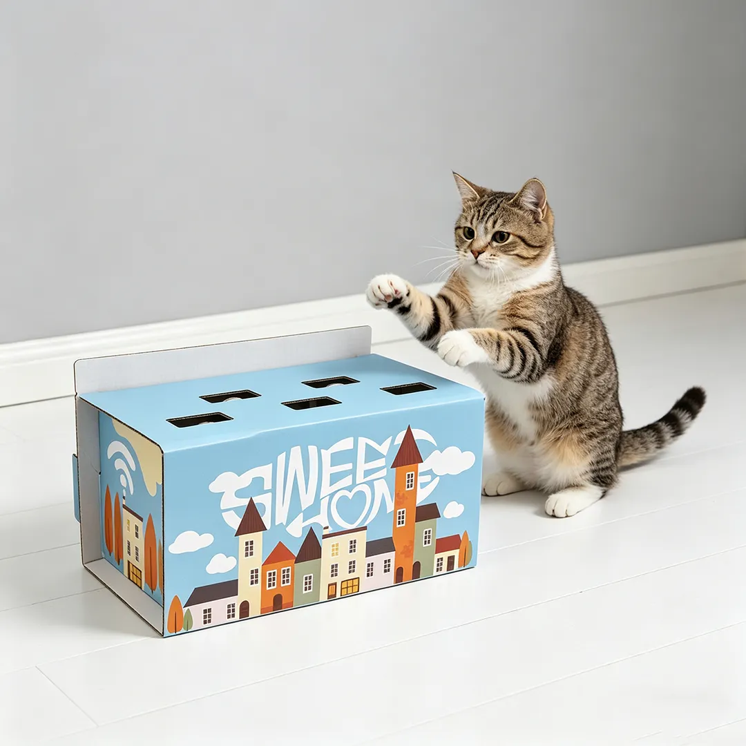 Wholesale Custom Cute Whack-a-Mole Corrugated Cat Toy WJ-0016