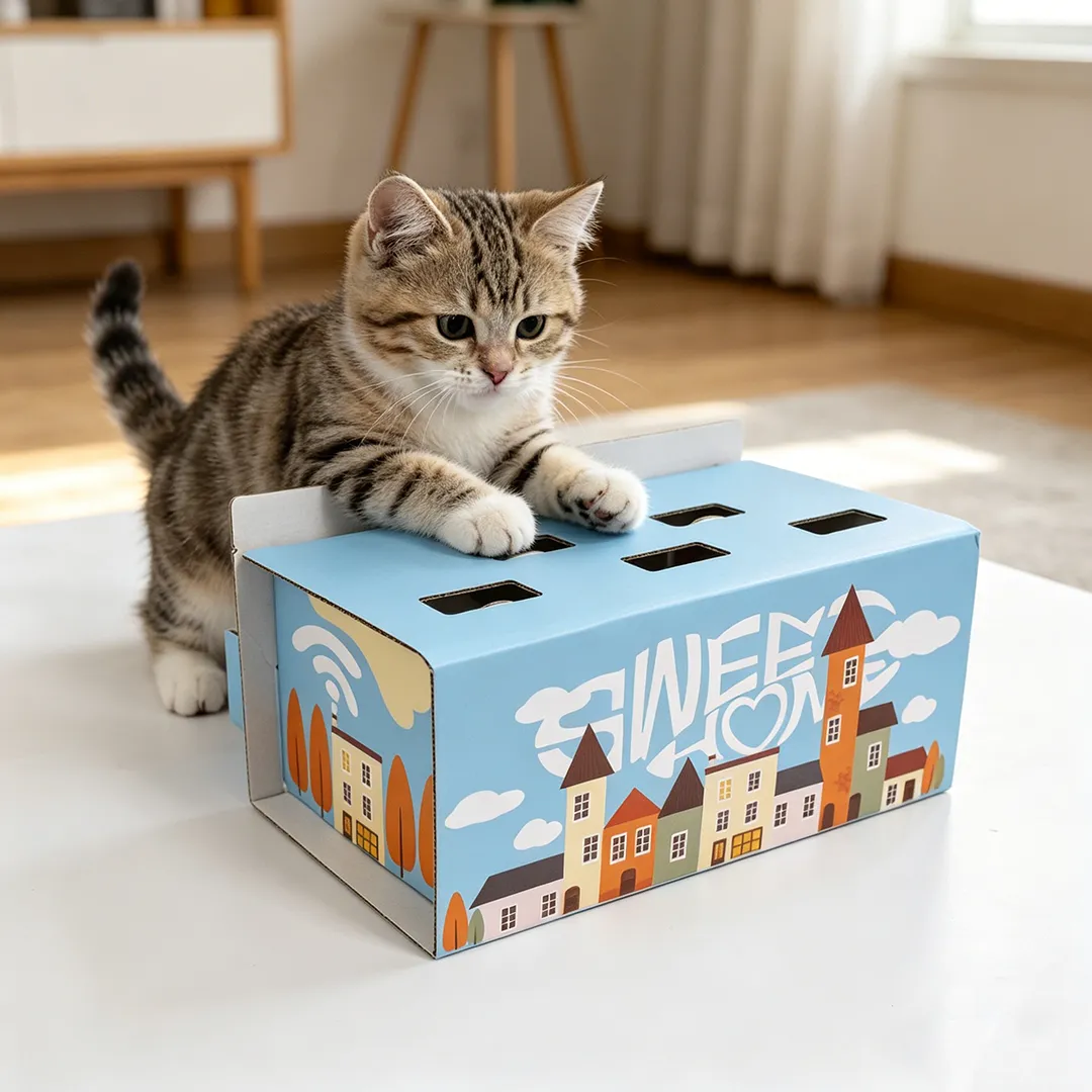 Wholesale Custom Cute Whack-a-Mole Corrugated Cat Toy WJ-0016