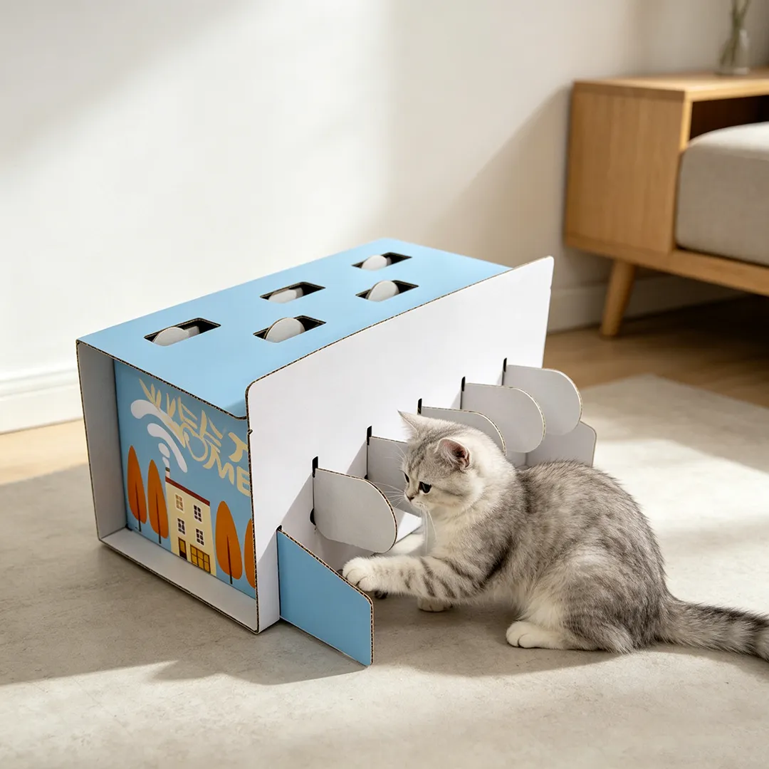 Wholesale Custom Cute Whack-a-Mole Corrugated Cat Toy WJ-0016