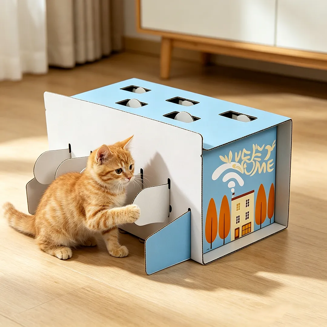 Wholesale Custom Cute Whack-a-Mole Corrugated Cat Toy WJ-0016