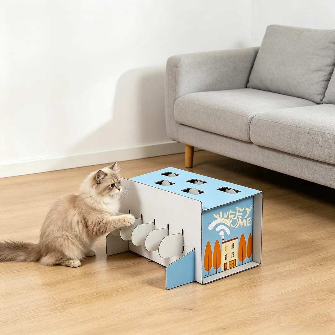 Wholesale Custom Cute Whack-a-Mole Corrugated Cat Toy WJ-0016
