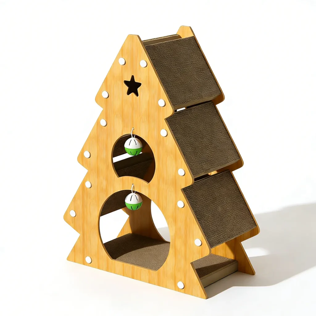 Best-Selling Custom Wooden Christmas Tree Cat Tree