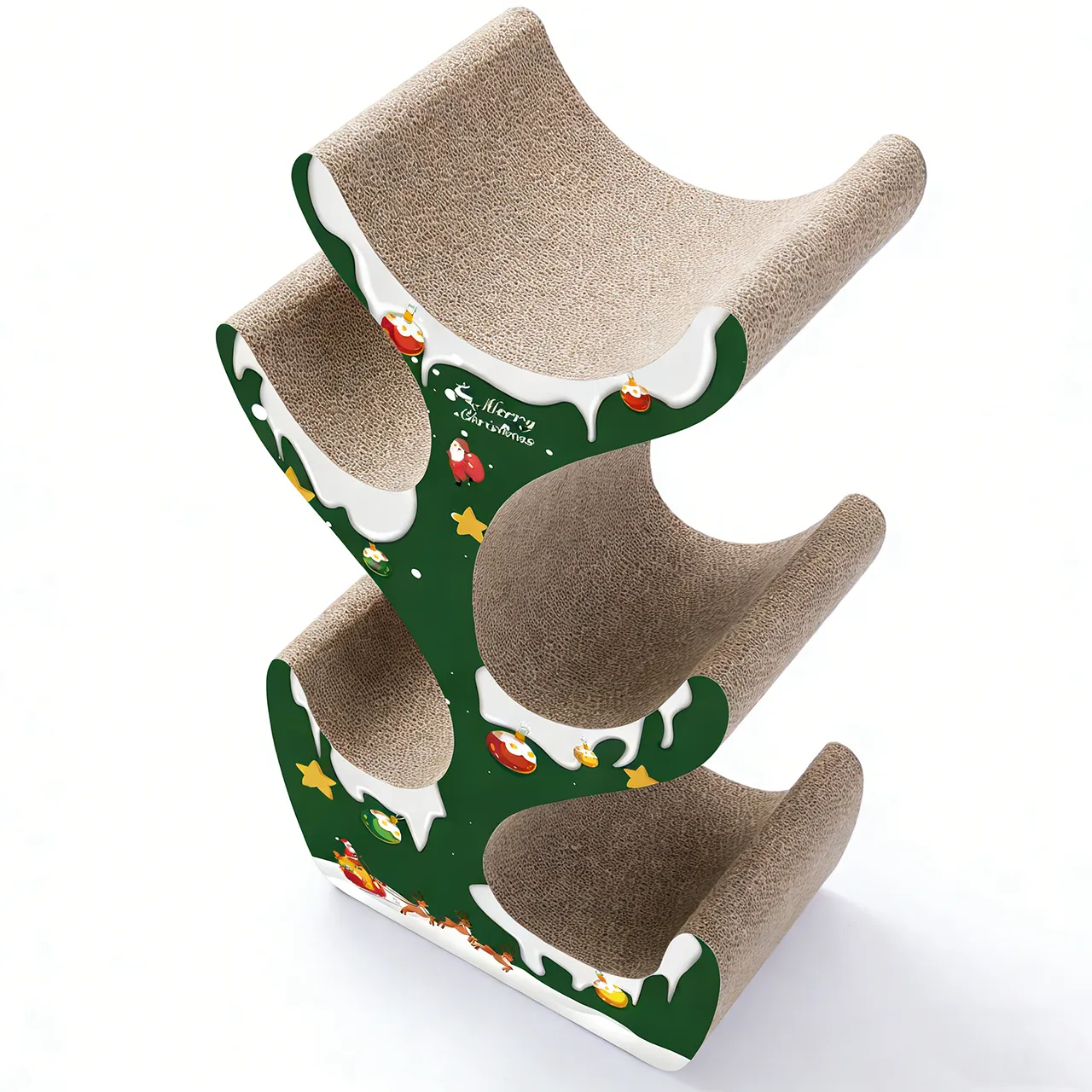 Wholesale Custom All-in-One Christmas Tree Cat Tree with Climbing and Scratching Features PJ-0005