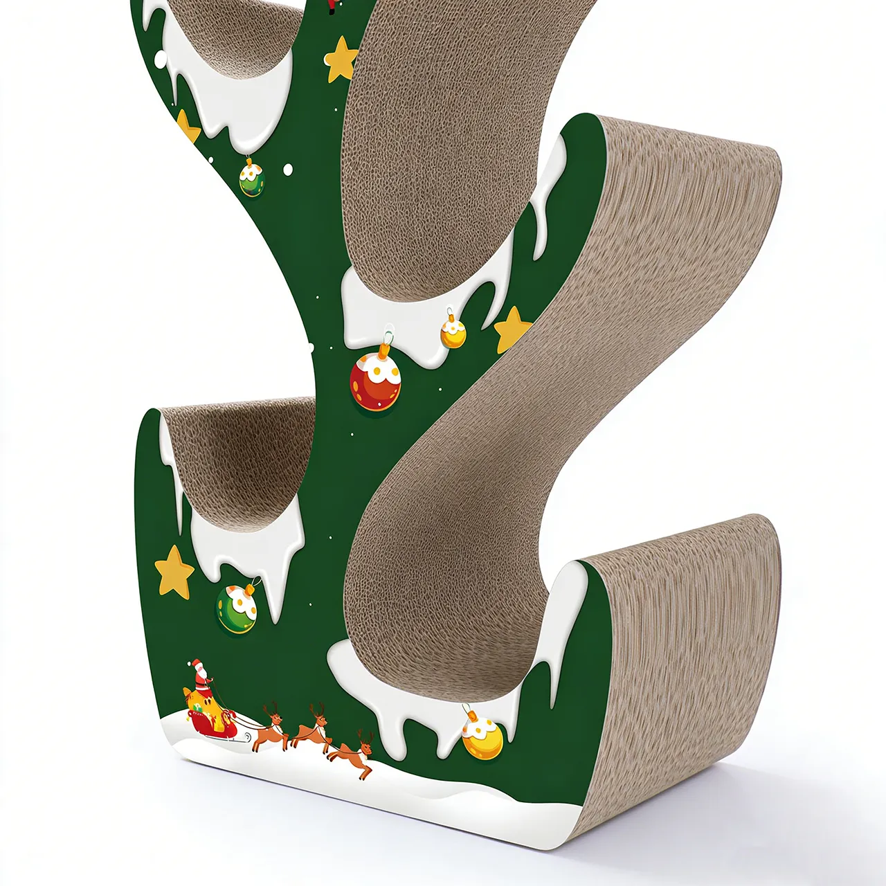 Wholesale Custom All-in-One Christmas Tree Cat Tree with Climbing and Scratching Features PJ-0005