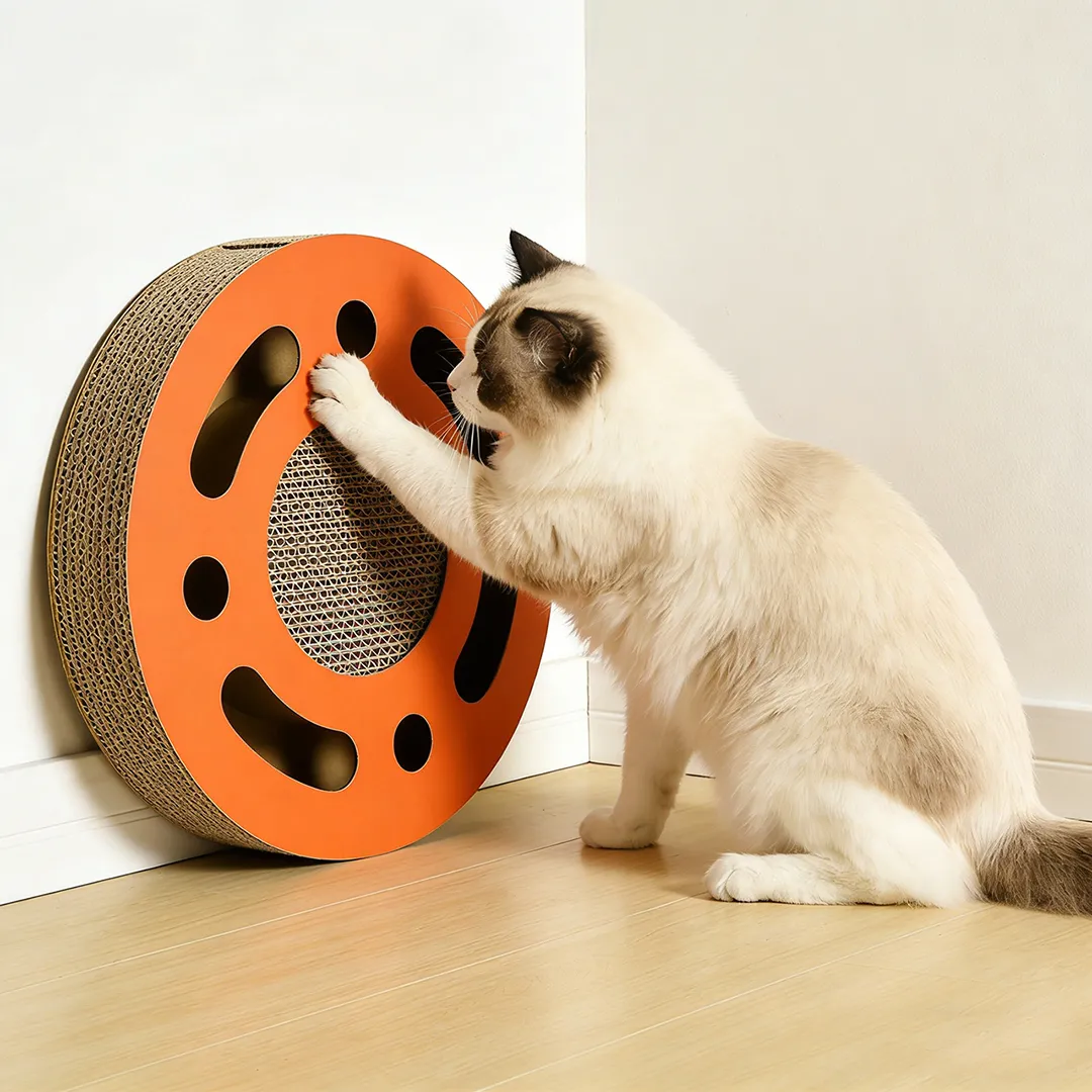 Best-Selling Cat Toy: Orange Ring Openwork Cat Scratcher WT-0009