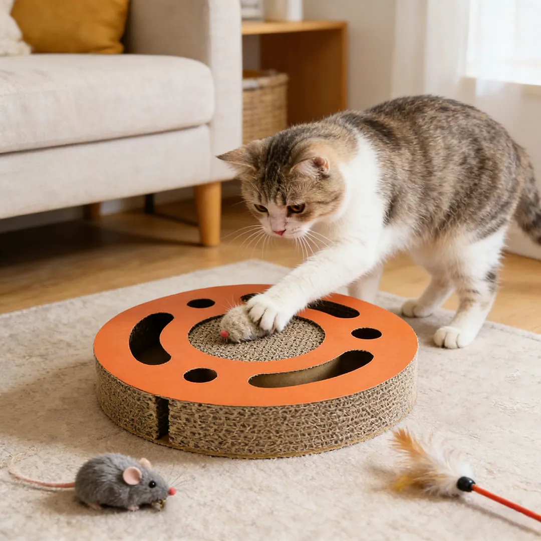 Best-Selling Cat Toy: Orange Ring Openwork Cat Scratcher WT-0009