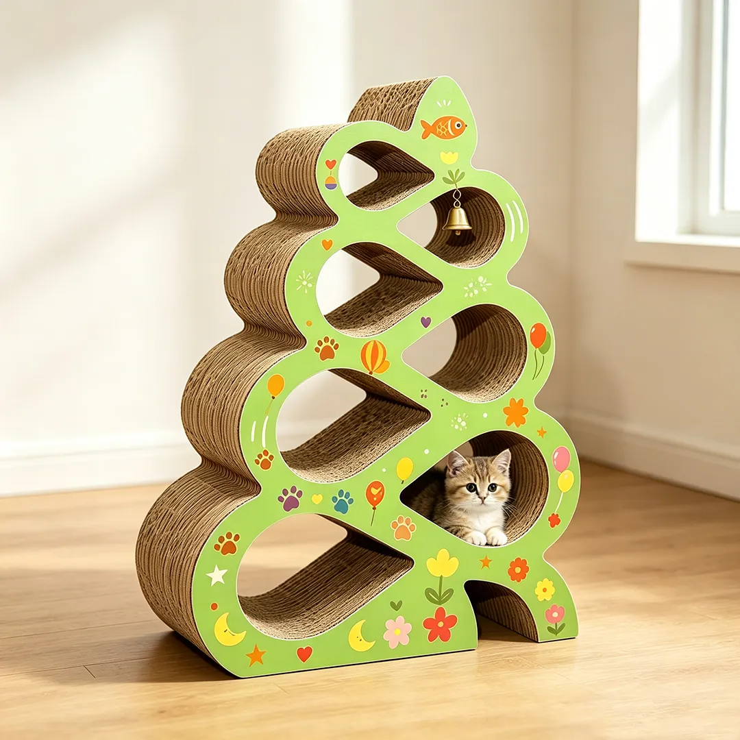 Best-Selling Custom Spiral Bell Christmas Cat Tree PJ-0007