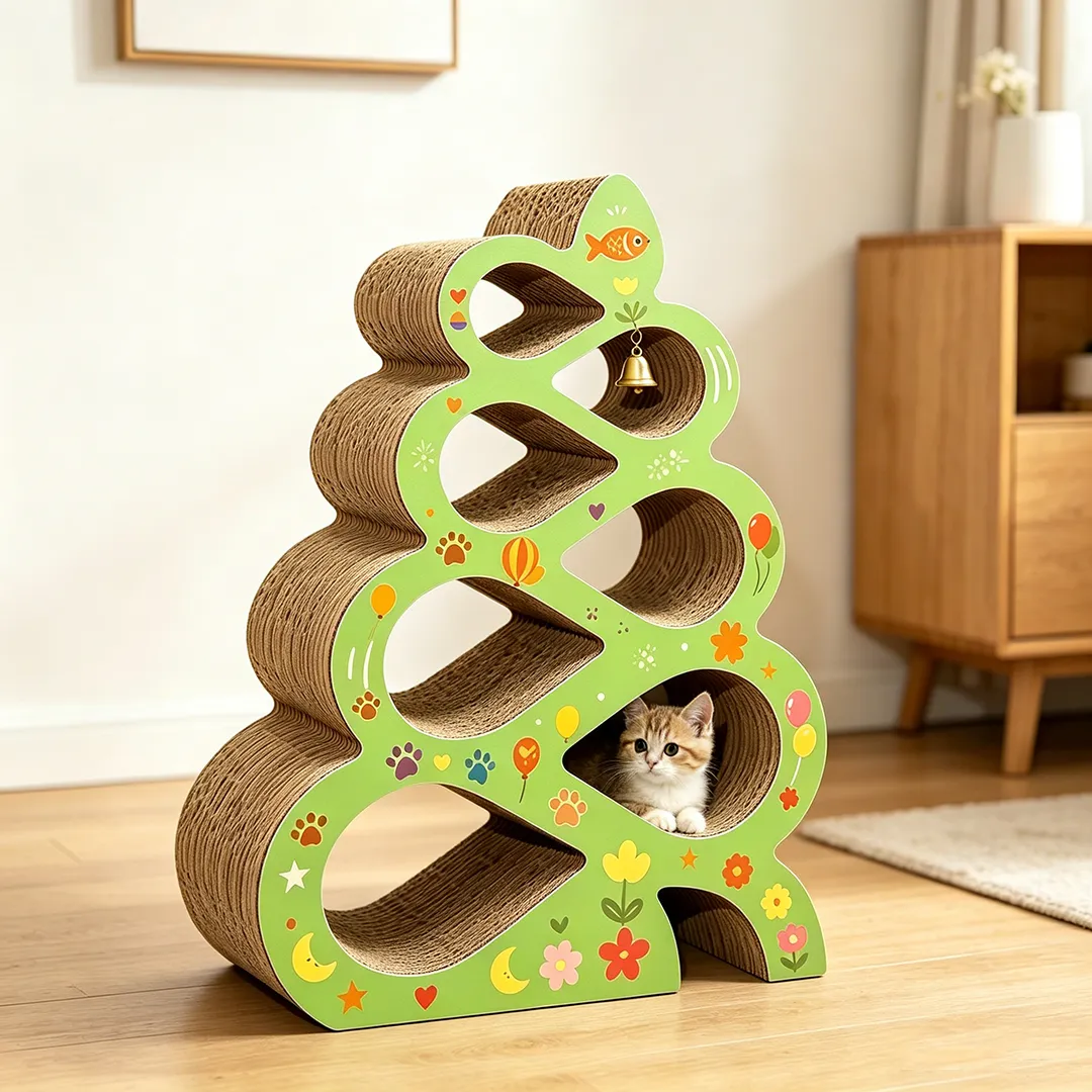 Best-Selling Custom Spiral Bell Christmas Cat Tree PJ-0007