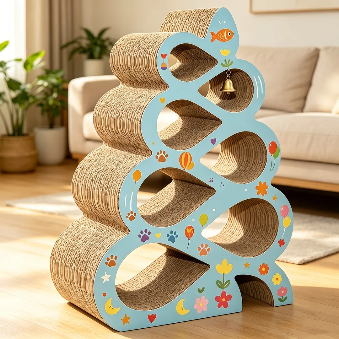 Best-Selling Custom Spiral Bell Christmas Cat Tree PJ-0007
