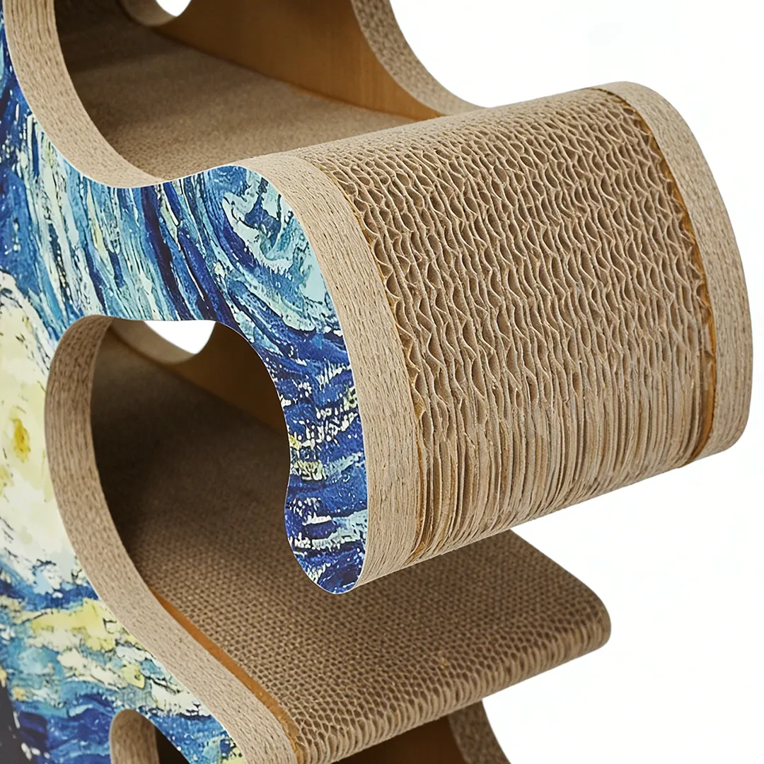 Best-Selling Wholesale Custom Van Gogh “Starry Night” Art Cat Tree PJ-0003