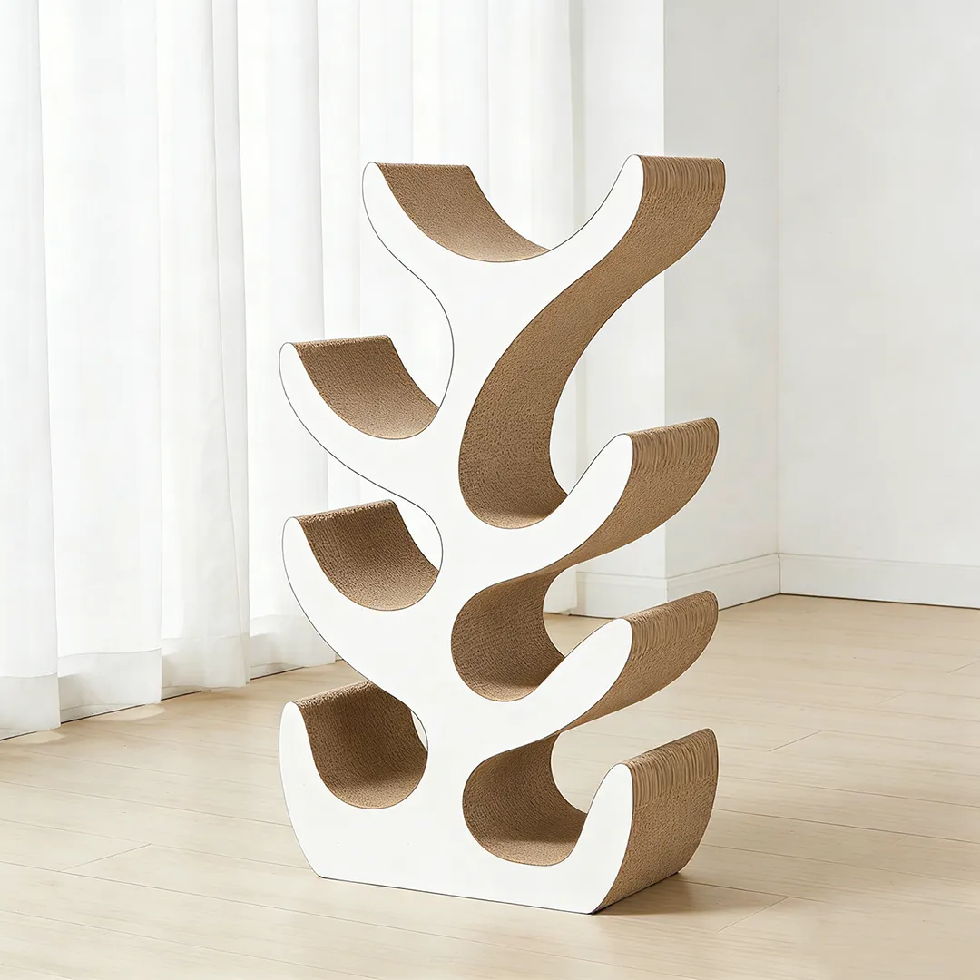 Best-Selling Custom Multi-Level Integrated Wave-Shaped Cat Tree PJ-0009