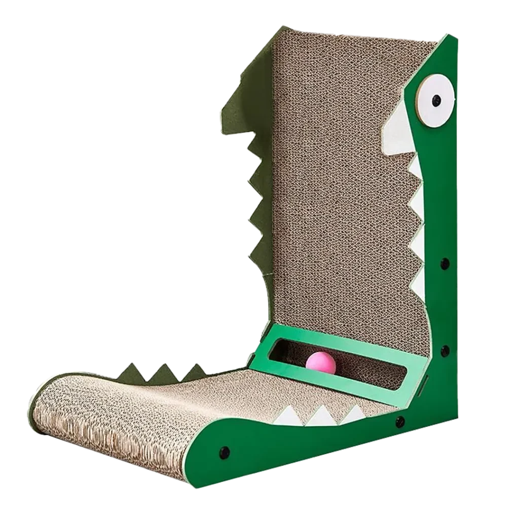 Best-Selling Custom Cat Toy: All-in-One Hide-and-Scratch Dinosaur Scratching Post