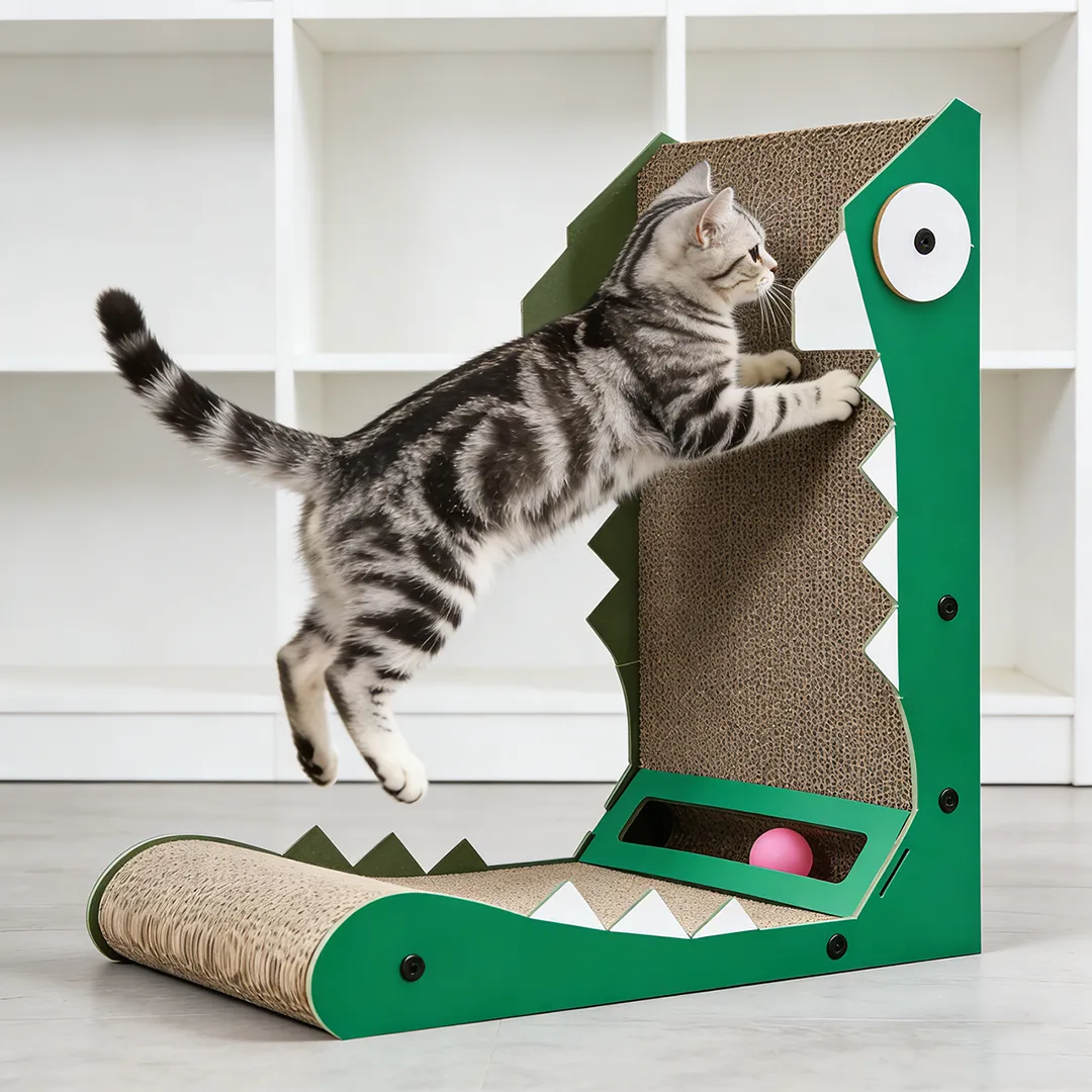 Best-Selling Custom Cat Toy: All-in-One Hide-and-Scratch Dinosaur Scratching Post WJ-0012