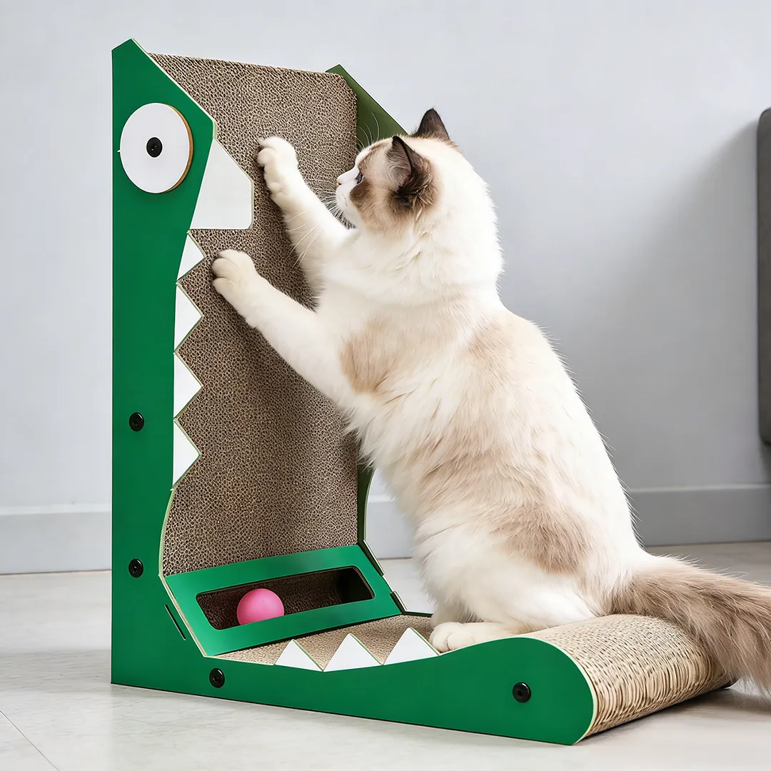 Best-Selling Custom Cat Toy: All-in-One Hide-and-Scratch Dinosaur Scratching Post WJ-0012