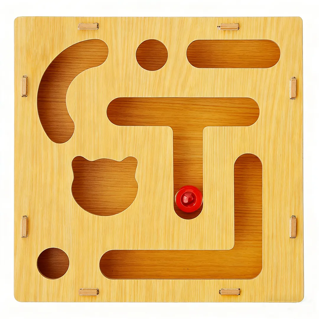Best-Selling Custom Wooden Maze Cat Scratcher WJ-0008