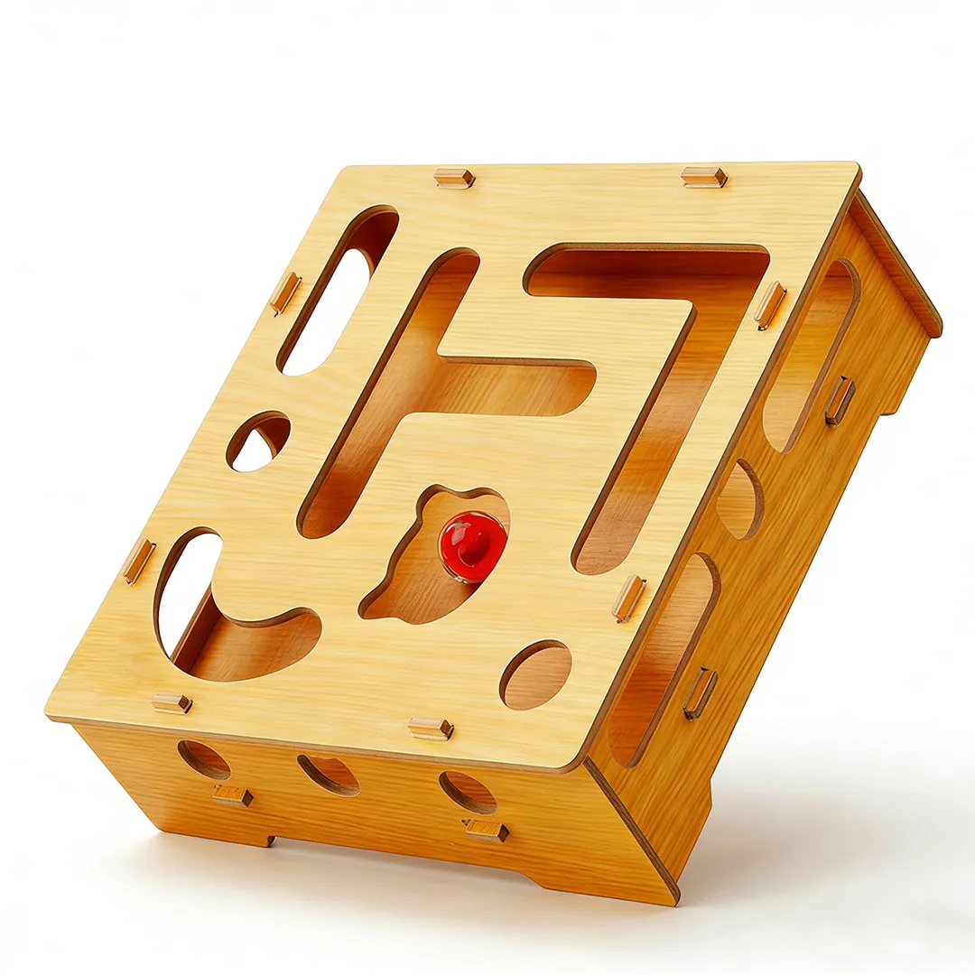 Best-Selling Custom Wooden Maze Cat Scratcher WJ-0008
