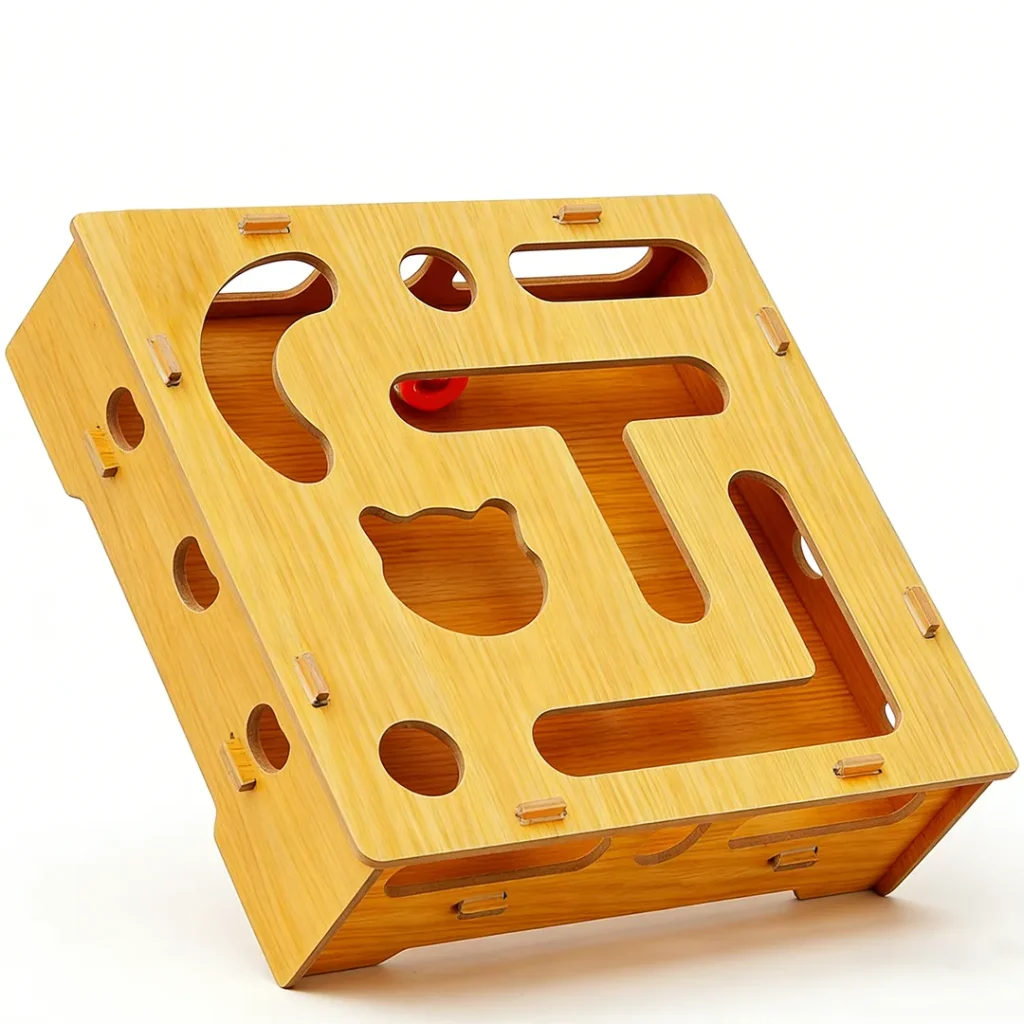 Best-Selling Custom Wooden Maze Cat Scratcher