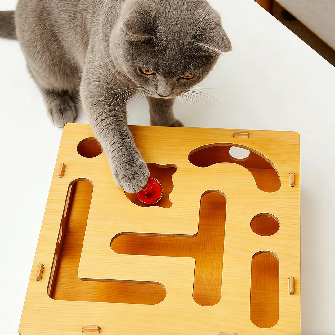 Best-Selling Custom Wooden Maze Cat Scratcher WJ-0008
