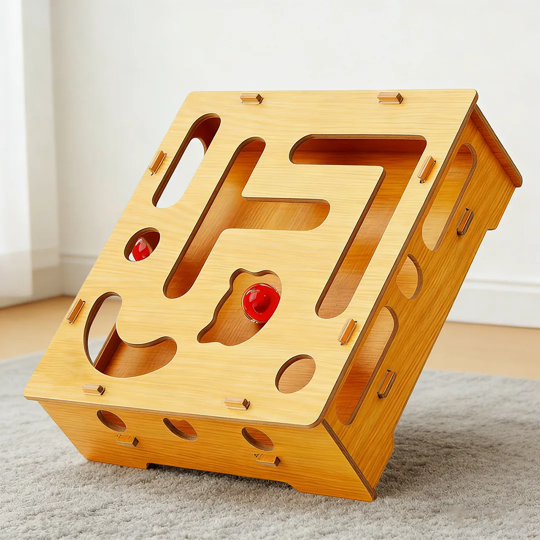 Best-Selling Custom Wooden Maze Cat Scratcher WJ-0008