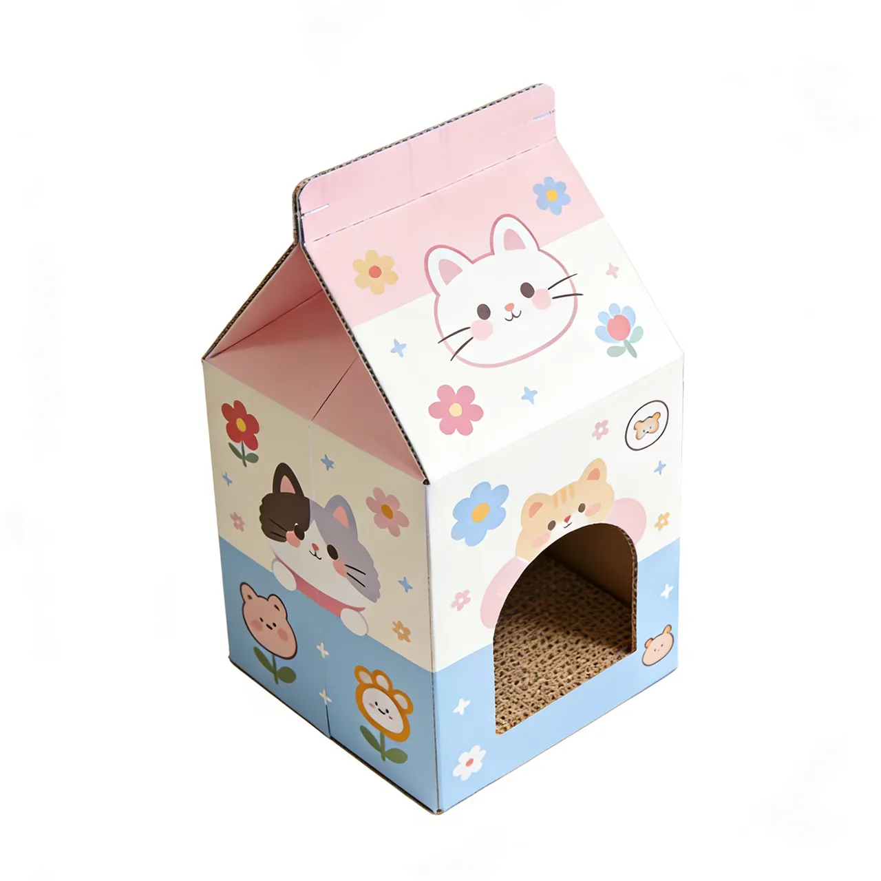 Best-Selling Custom Milk Carton-Style Cat House WW-0003