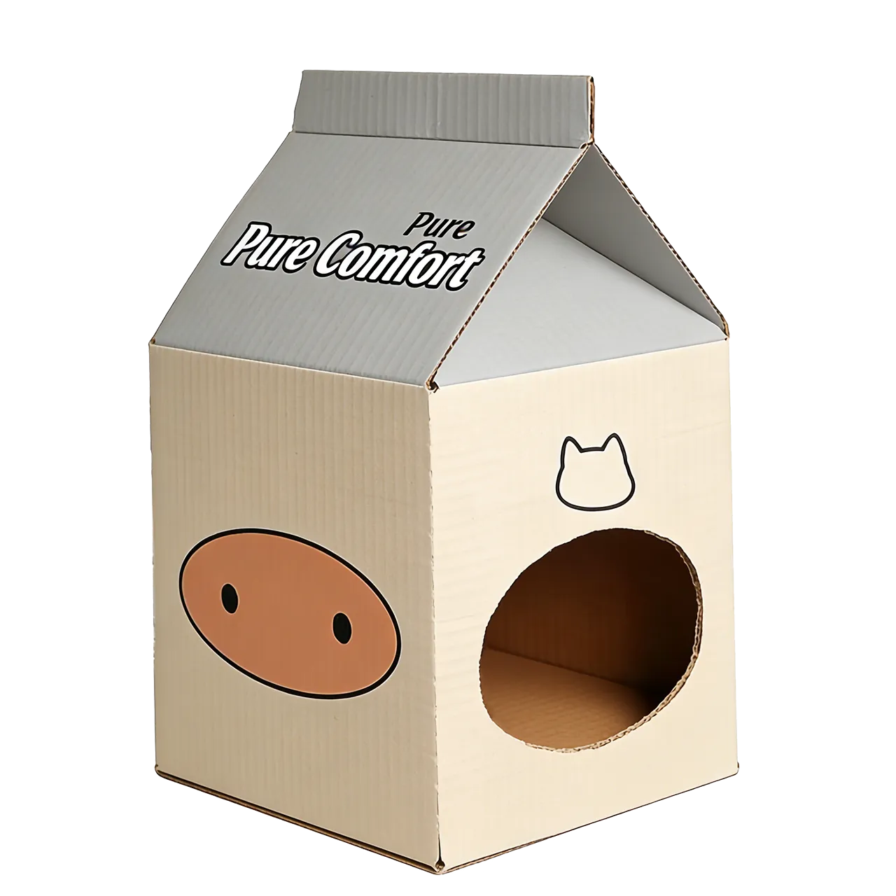 Best-Selling Custom Milk Carton-Style Cat House WW-0003
