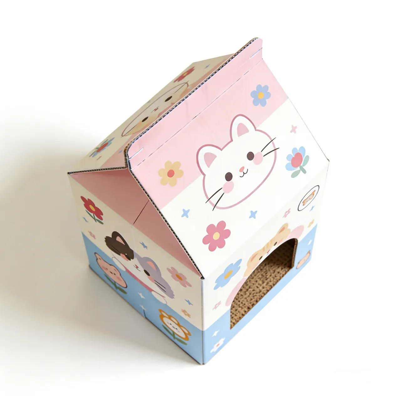 Best-Selling Custom Milk Carton-Style Cat House WW-0003