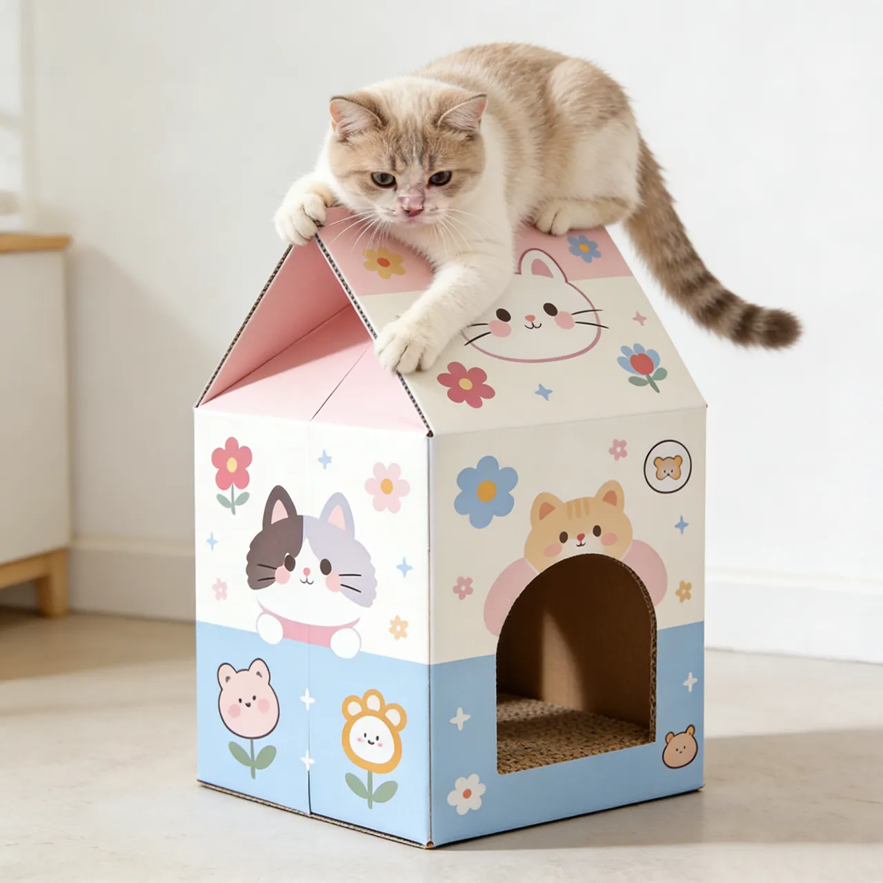 Best-Selling Custom Milk Carton-Style Cat House WW-0003