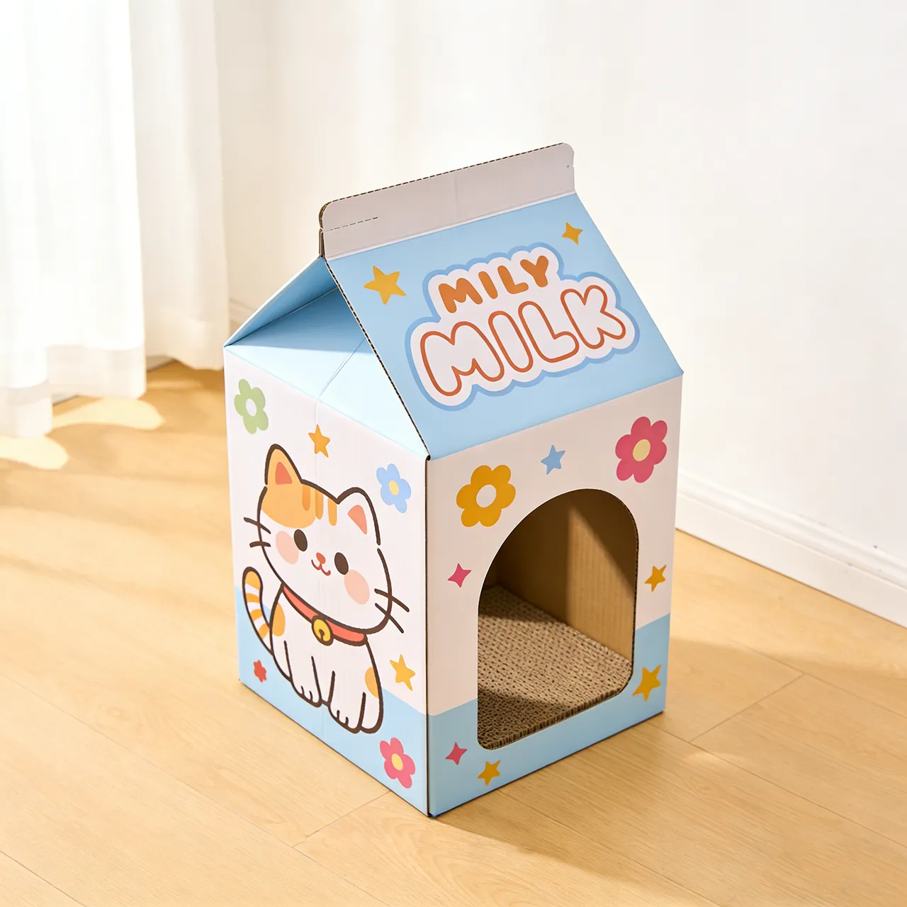 Best-Selling Custom Milk Carton-Style Cat House WW-0003