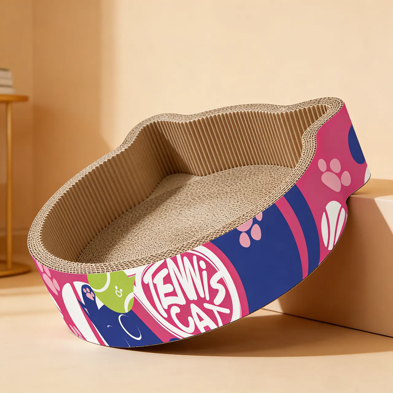 New Arrival: Tennis-Themed Cat Scratching Post with Cat Ears ZB-0105