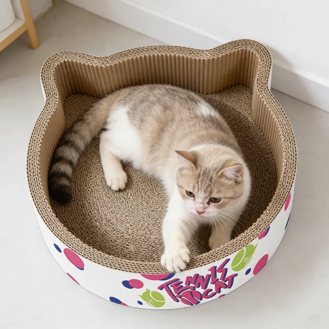 New Arrival: Tennis-Themed Cat Scratching Post with Cat Ears ZB-0105