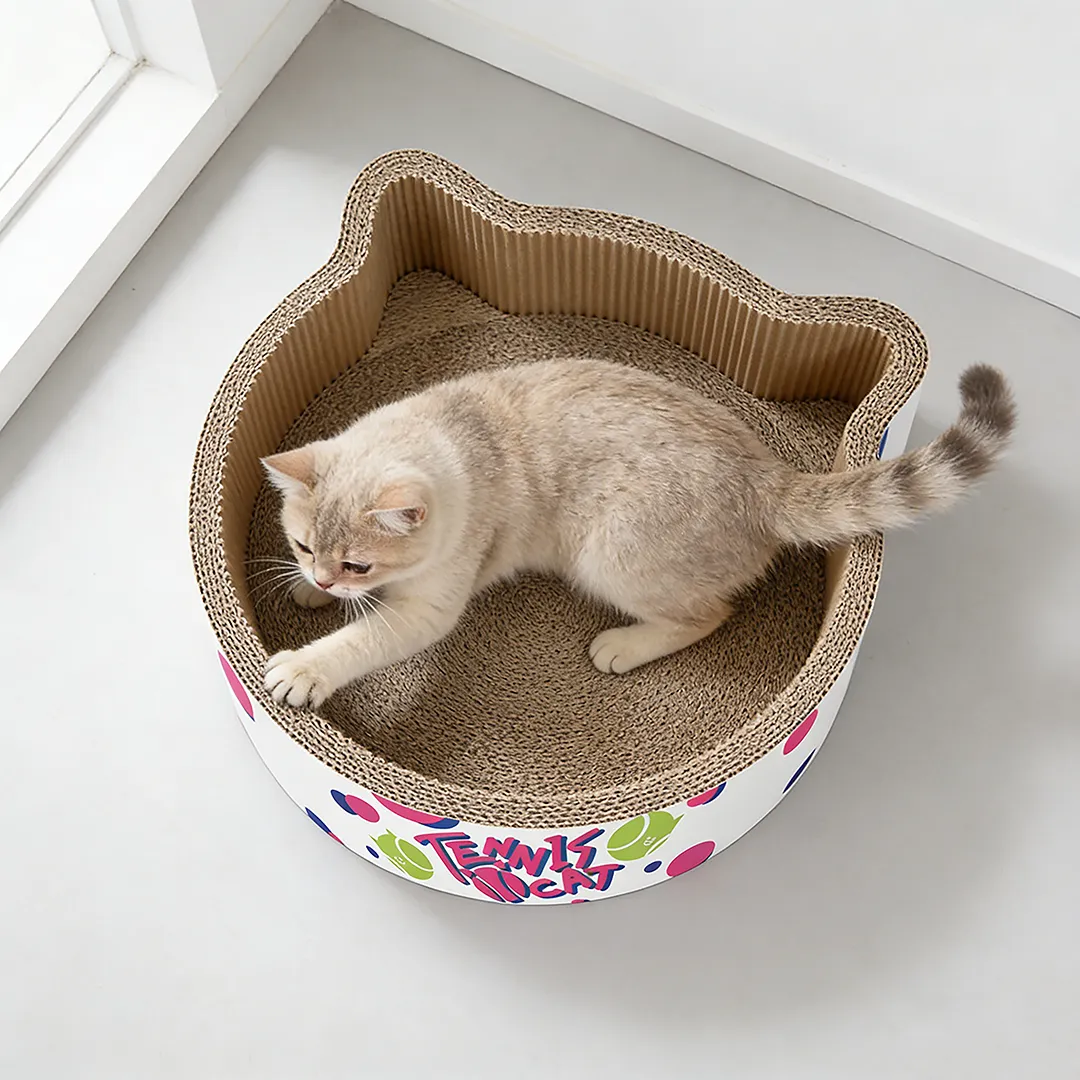 New Arrival: Tennis-Themed Cat Scratching Post with Cat Ears ZB-0105