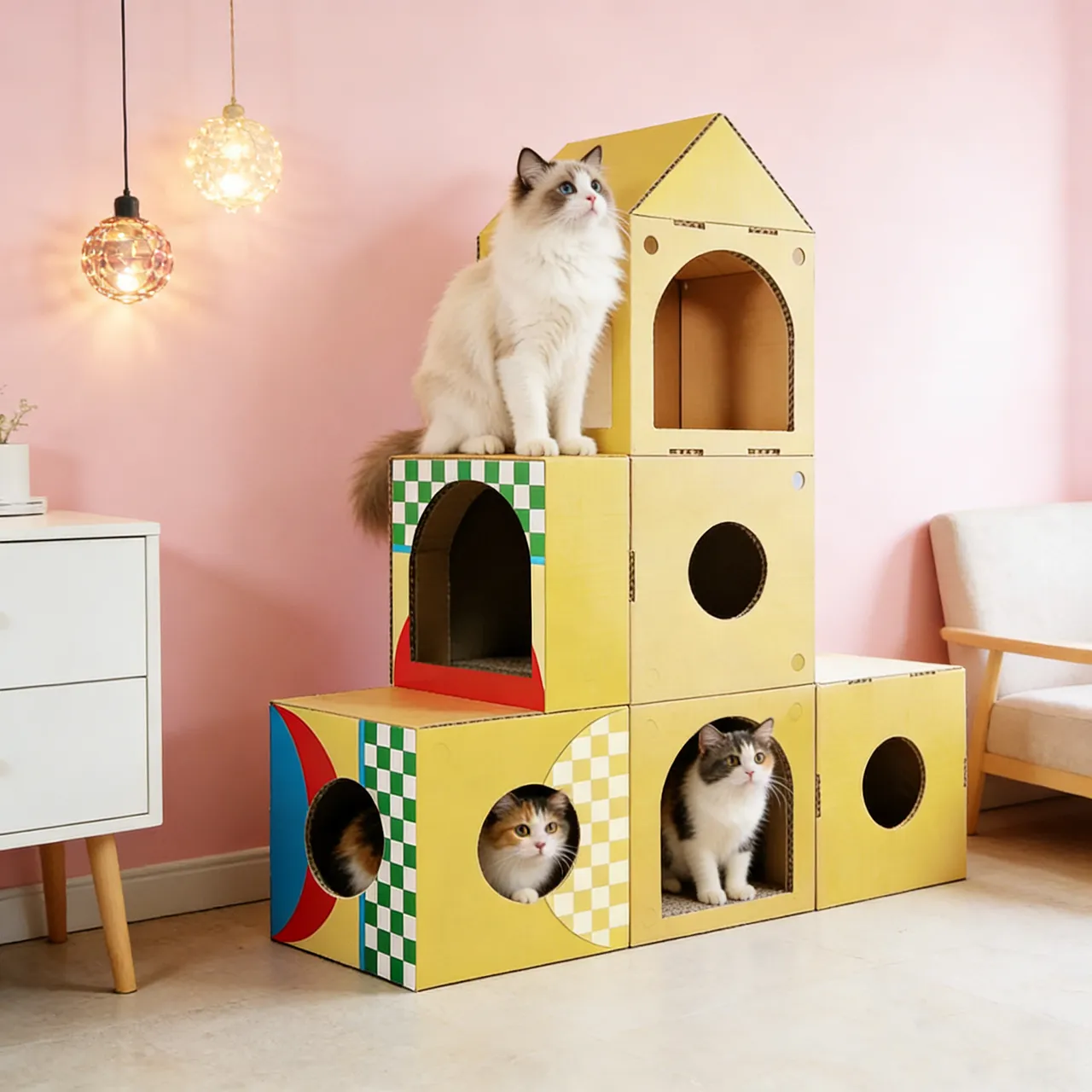 New Arrival: Customizable Modular Cat House WW-0015