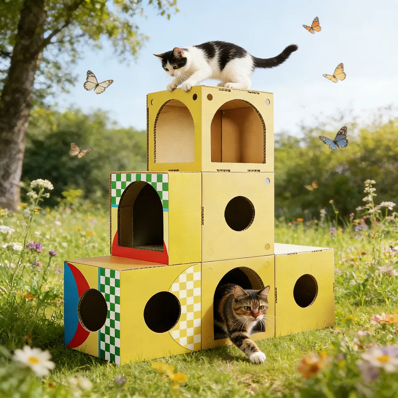 New Arrival: Customizable Modular Cat House WW-0015