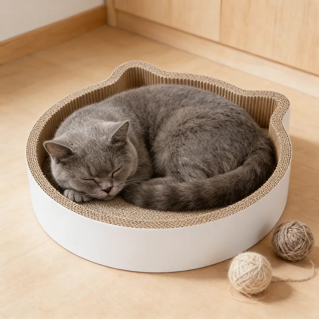 Best-Selling Wholesale Custom Cat Ear-Shaped Scratching Bed ZB-0007