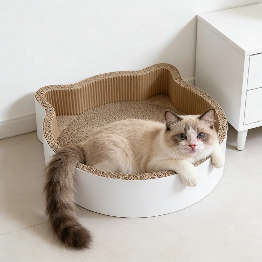 Best-Selling Wholesale Custom Cat Ear-Shaped Scratching Bed ZB-0007