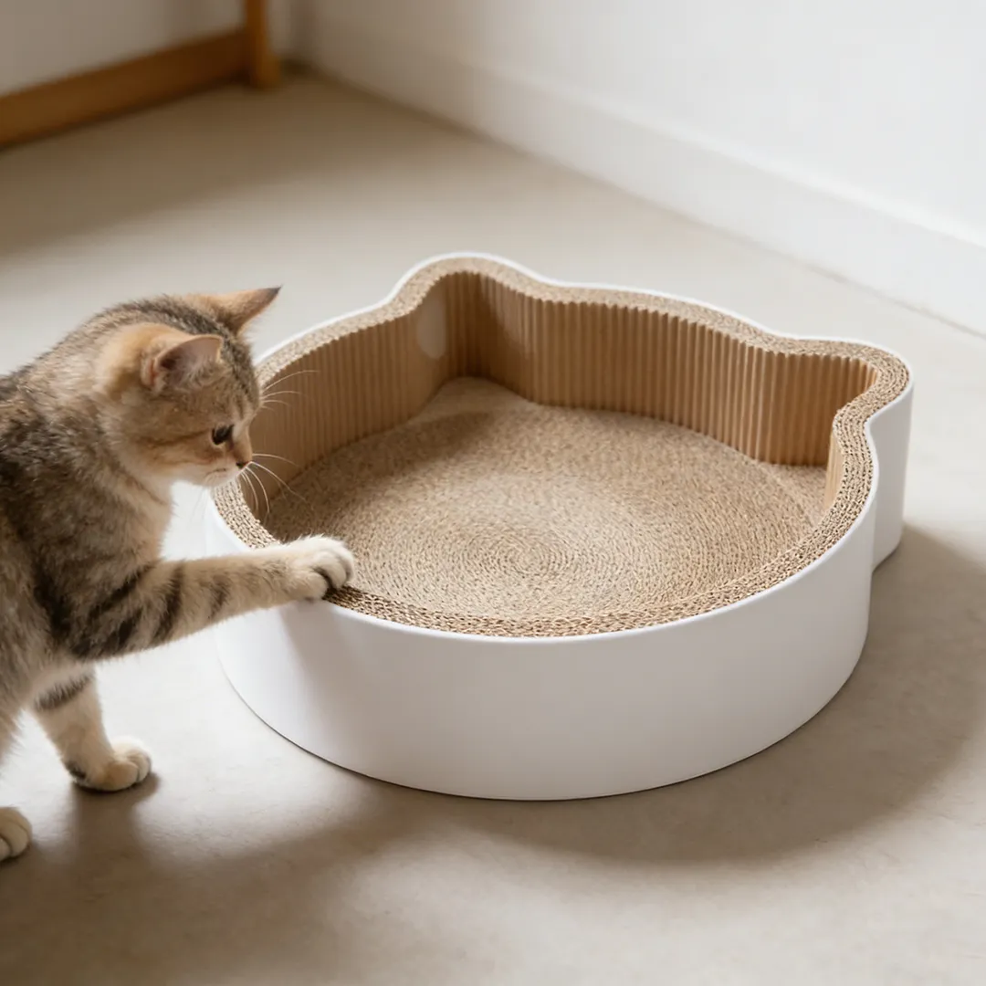 Best-Selling Wholesale Custom Cat Ear-Shaped Scratching Bed ZB-0007