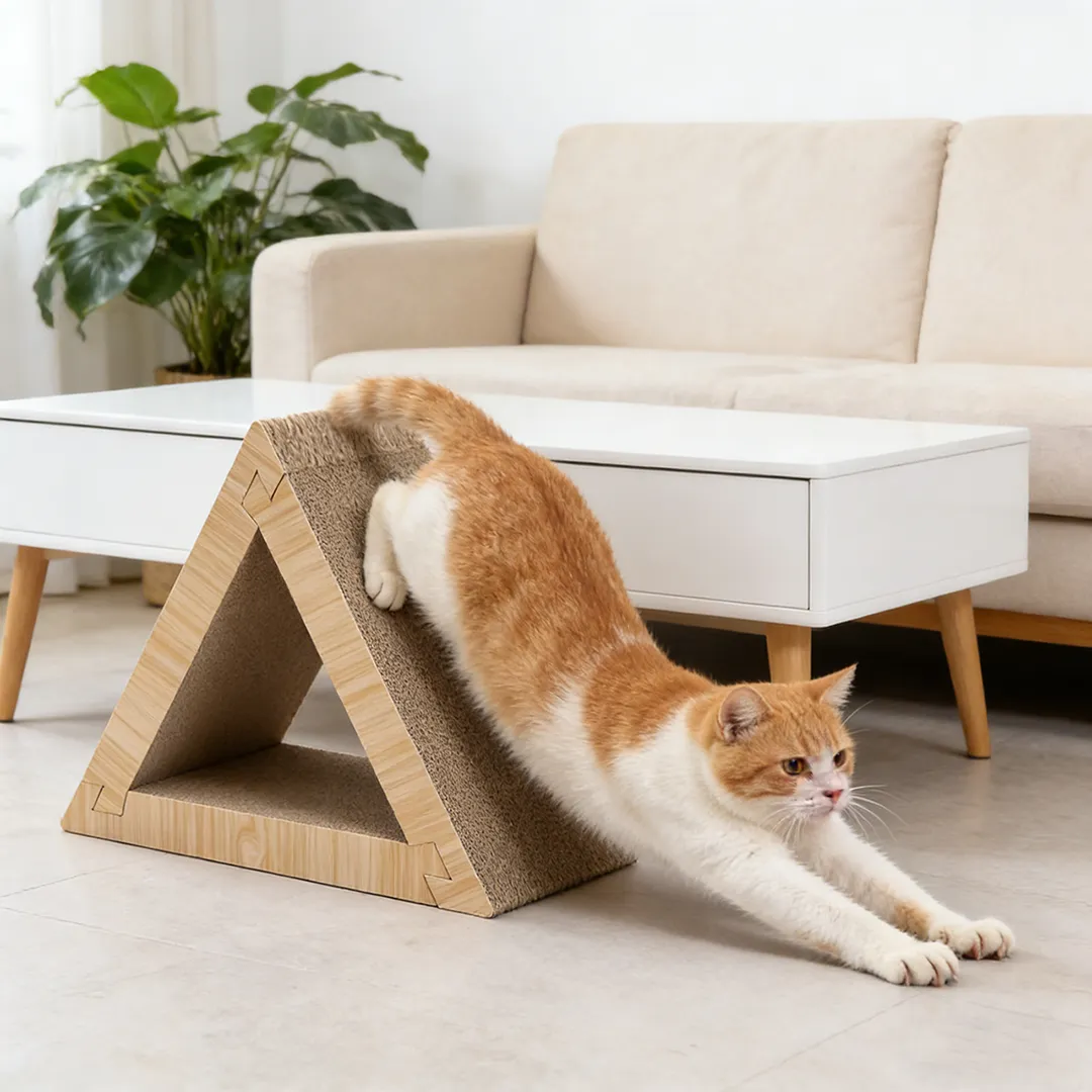 Wholesale Customizable Modular Triangular Scratching House ZB-0014