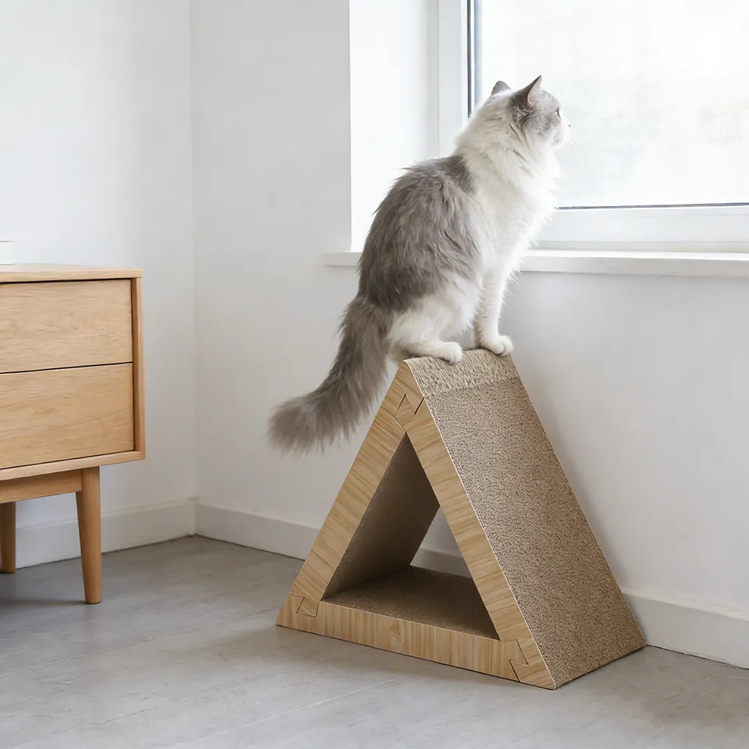 Wholesale Customizable Modular Triangular Scratching House ZB-0014