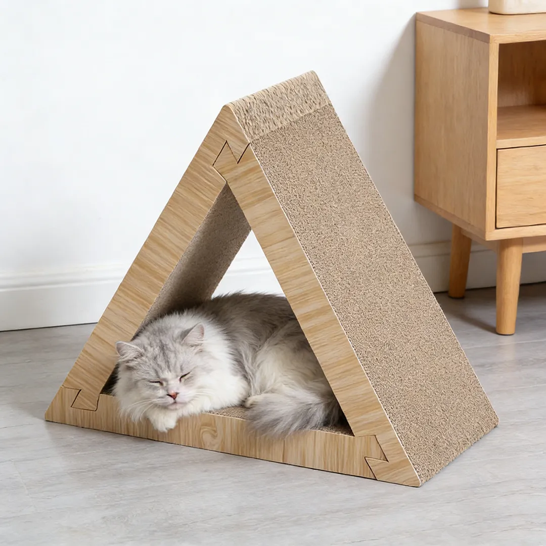 Wholesale Customizable Modular Triangular Scratching House ZB-0014