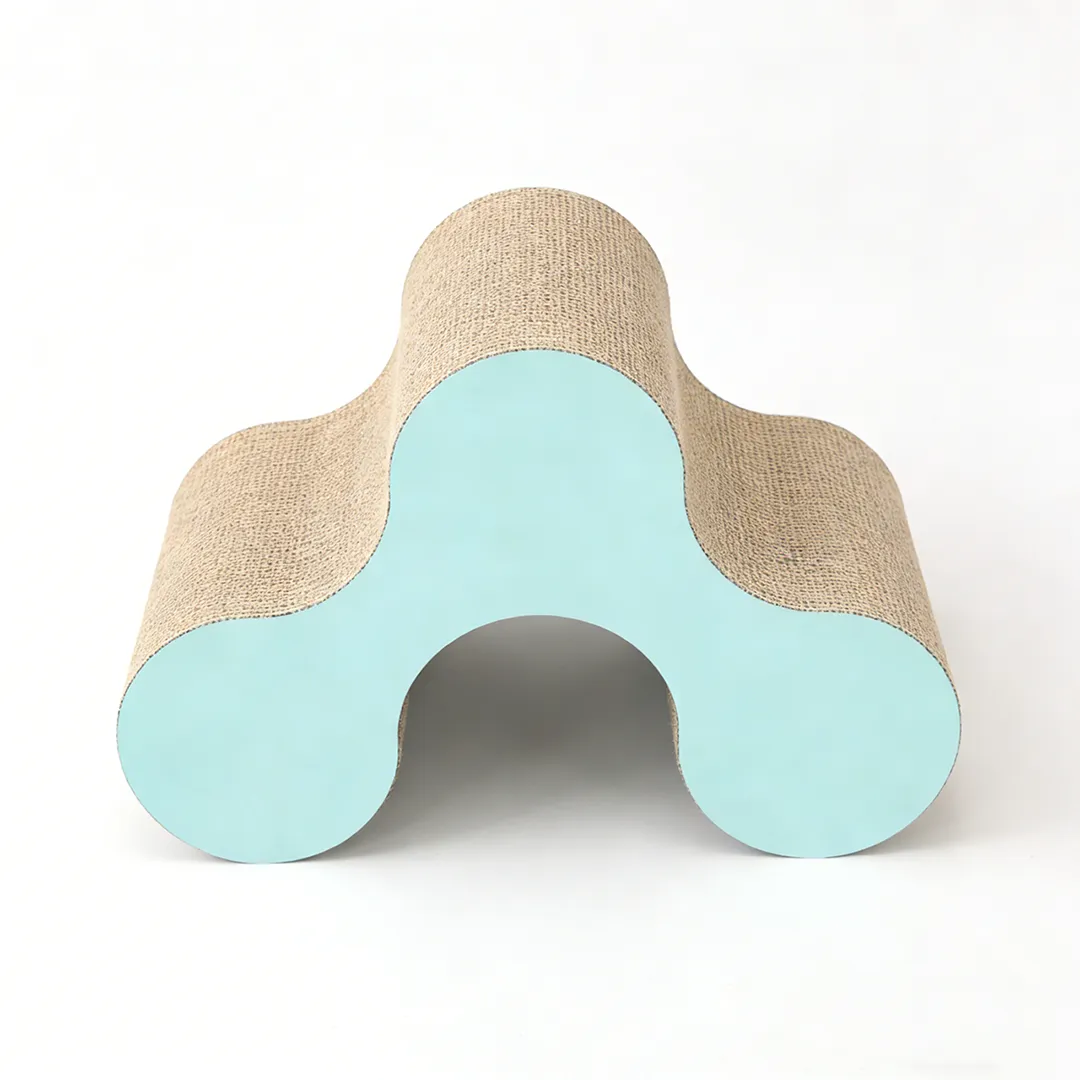 Wholesale Custom Light Blue Diamond-Patterned Interactive Scratching Post ZB-0017