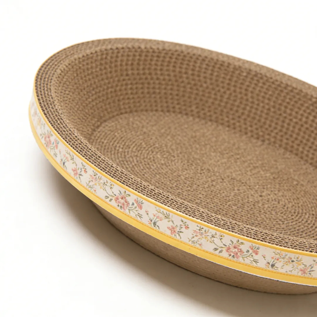 Best-Selling Custom Cartoon-Bordered Scratching Post Cat Bed ZB-0018
