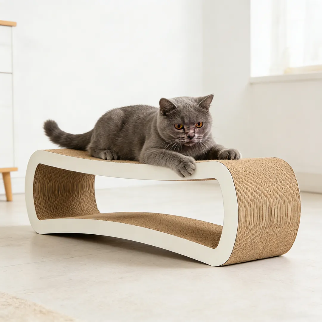 Best-Selling Custom Double-Layer Streamlined Wall-Mounted Scratching Post ZB-0020