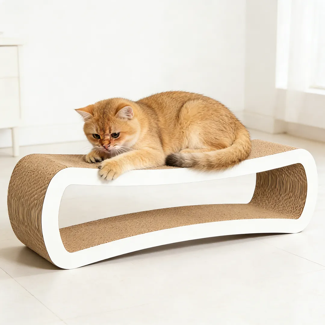 Best-Selling Custom Double-Layer Streamlined Wall-Mounted Scratching Post ZB-0020