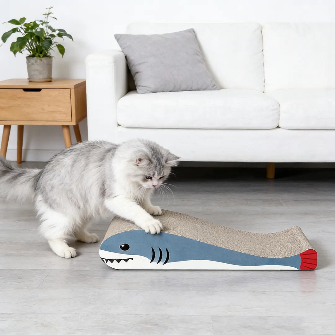 Wholesale Custom Blue Whale-Shaped Scratching Post ZB-0049