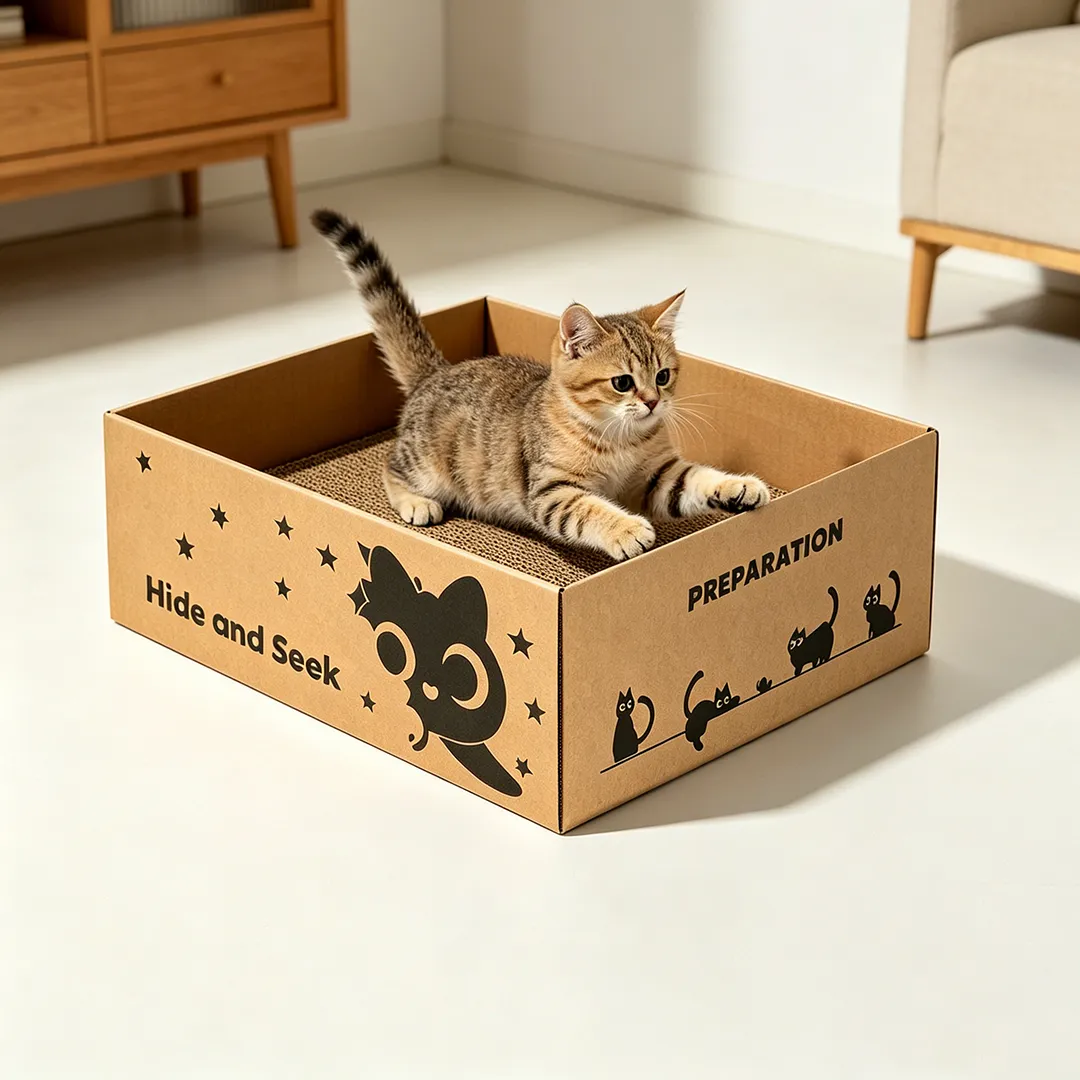 Hot sale to develop vintage cat litter box claw-grinding nest SP-0011