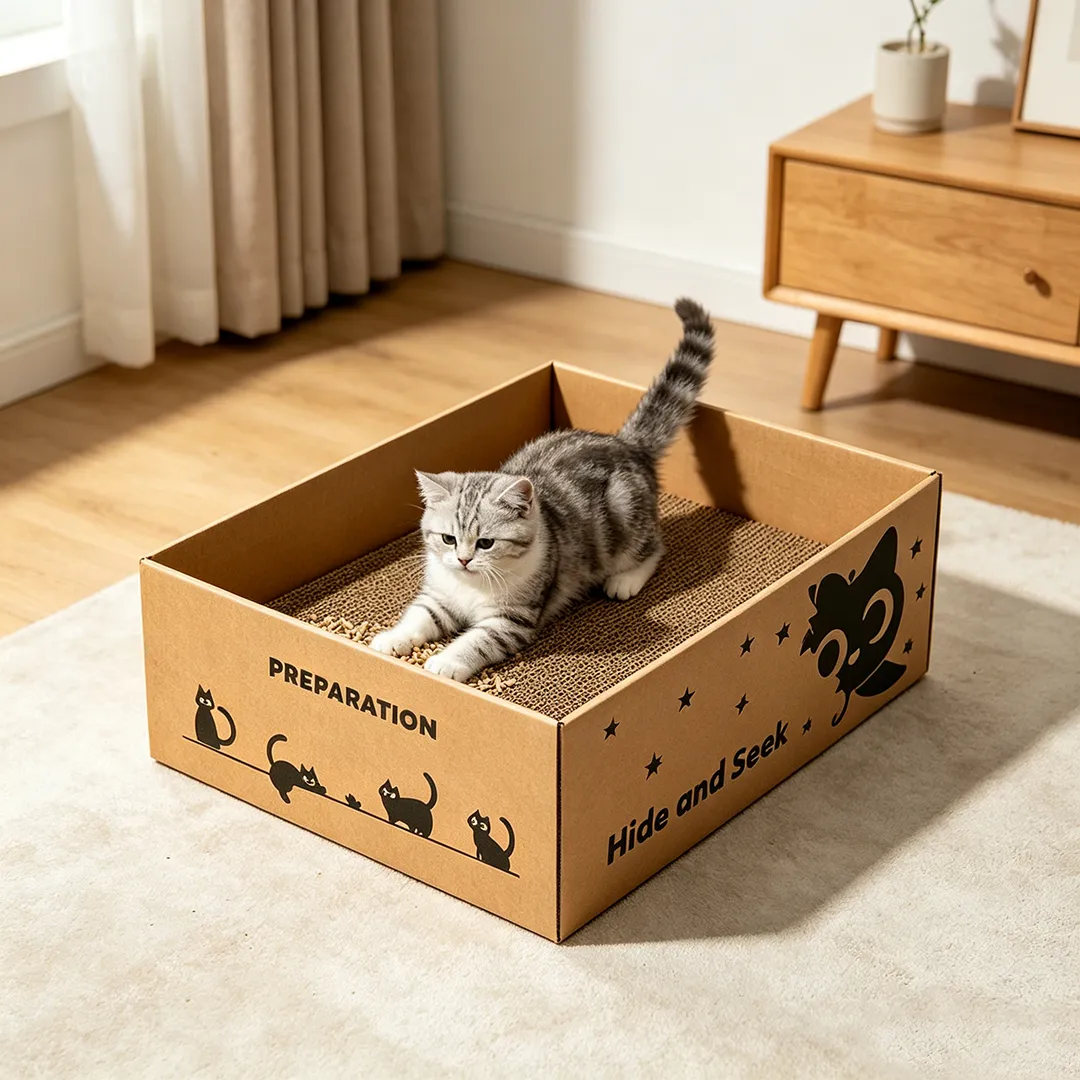 Hot sale to develop vintage cat litter box claw-grinding nest SP-0011